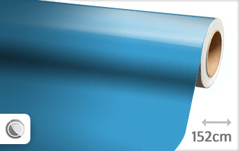 Glans li. blauw wrapfolie 152CM