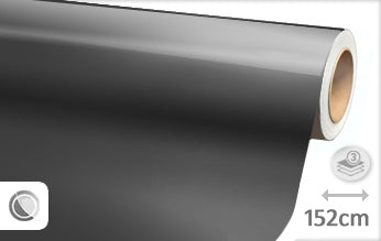 Glans metallic anthraciet wrapfolie 152CM