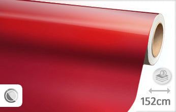Glans metallic rood wrapfolie 152CM