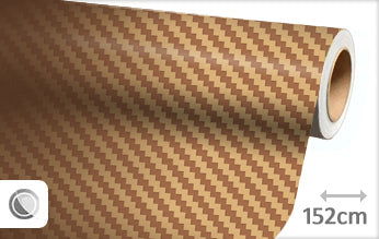 Carbon goud 3D wrapfolie 152CM