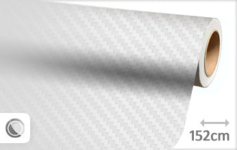 Carbon wit 3D wrapfolie 152CM