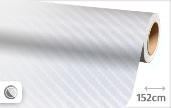 Carbon wit 4D wrapfolie 152CM